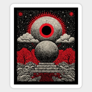 All-Seeing Eye Crystal Ball Tarot Card | Cosmic Occult Divination Magnet